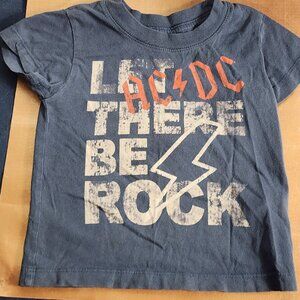 Rockware Anthill Trading Blue Cotton AC/DC Let There Be Rock SS Tee Size 24M